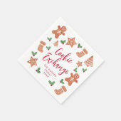 Serviette En Papier Échange de biscuits de Noël (Coin)