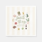 Serviette En Papier Échange de cadeaux de Noël (Devant)