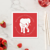Serviette En Papier Échange de cadeaux White Elephant Fête de Noël (En situation)
