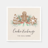 Serviette En Papier Échange de cookies de Noël (Devant)