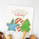 Serviette En Papier Échange de cookies de Noël Personnalisé