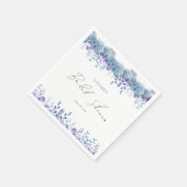 Serviette En Papier Échantillon de Jardin Floral Violet pour Fête de M (Coin)
