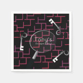 Serviette En Papier Échapper Partie Maze Keys Fournitures serviettes (Devant)