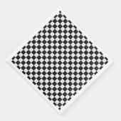 Serviette En Papier Échecs d'impression de crocodile noir et blanc (Coin)