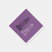 Serviette En Papier Échecs King Queen Figures (Coin)