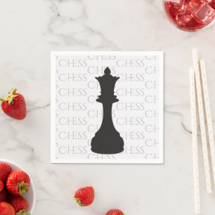 Serviette En Papier Échecs Queen classique pièce moderne