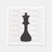 Serviette En Papier Échecs Queen classique pièce moderne (Devant)