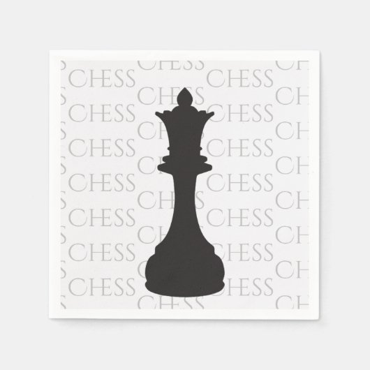 Serviette En Papier Échecs Queen classique pièce moderne (Devant)