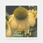 Serviette En Papier Echinacea Joyeux anniversaire (Devant)