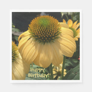 Serviette En Papier Echinacea Joyeux anniversaire