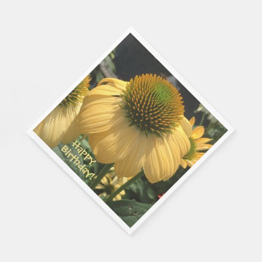 Serviette En Papier Echinacea Joyeux anniversaire (Coin)