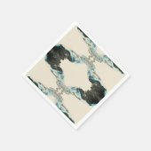Serviette En Papier Échos de marée — Motif abstrait d'encre fluide (Coin)