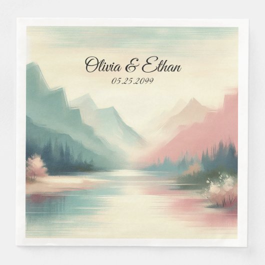 Serviette En Papier Echos doux des montagnes (Devant)