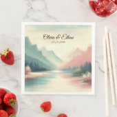 Serviette En Papier Echos doux des montagnes (En situation)