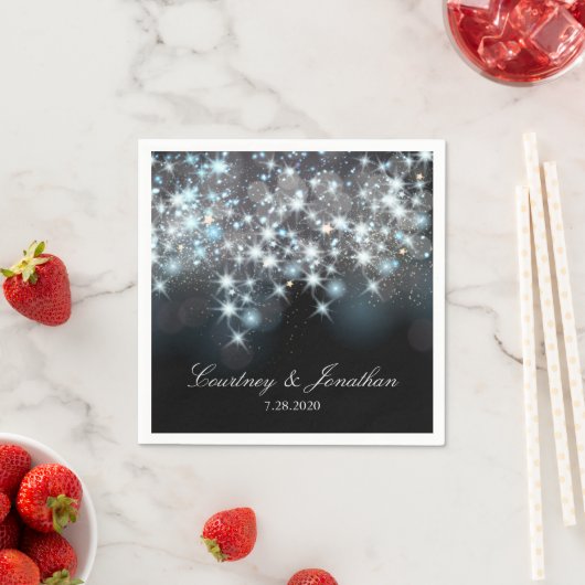 Serviette En Papier Éclairage brillant Élégant Mariage glamour (En situation)