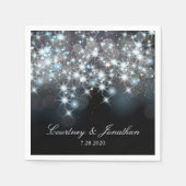 Serviette En Papier Éclairage brillant Élégant Mariage glamour (Devant)