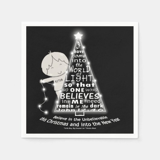 Serviette En Papier Éclairage de l'arbre (Devant)