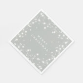 Serviette En Papier Éclairage gris-vert pour Noël (Coin)