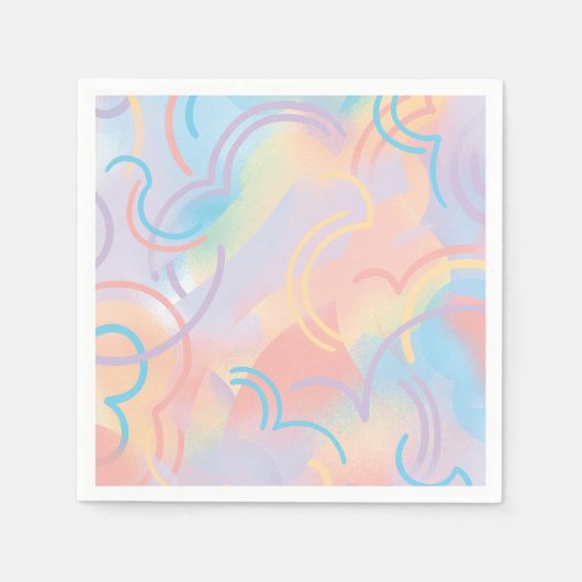 Serviette En Papier Éclats arc-en-ciel (Devant)