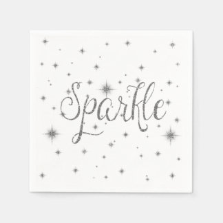 Serviette En Papier Éclats d'argent