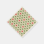 Serviette En Papier Éclats d'étoiles de Noël Rétro Moderne du Milieu d (Coin)