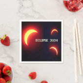 Serviette En Papier Eclipse 2024 (En situation)