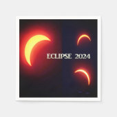 Serviette En Papier Eclipse 2024 (Devant)