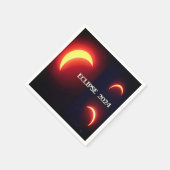 Serviette En Papier Eclipse 2024 (Coin)
