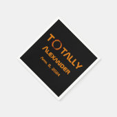 Serviette En Papier Éclipse Solaire 2024 Totalement Personnelle (Coin)