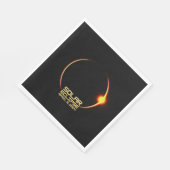 Serviette En Papier Éclipse solaire 8 avril 2024 (Coin)