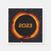 Serviette En Papier Éclipse solaire annuelle 2023 (Devant)