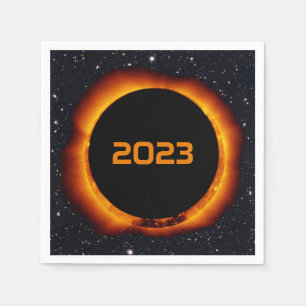 Serviette En Papier Éclipse solaire annuelle 2023