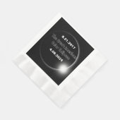Serviette En Papier Éclipse solaire double date 2024 et 2017 (Coin)
