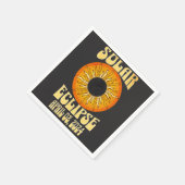 Serviette En Papier Éclipse solaire rétro Total 8 avril 2024 (Coin)