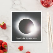 Serviette En Papier Éclipse solaire totale 2024 (En situation)