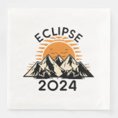 Serviette En Papier Éclipse solaire totale 2024 (Devant)
