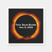 Serviette En Papier Éclipse solaire totale 2024 (Devant)
