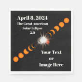 Serviette En Papier Éclipse solaire totale 2024 (Devant)