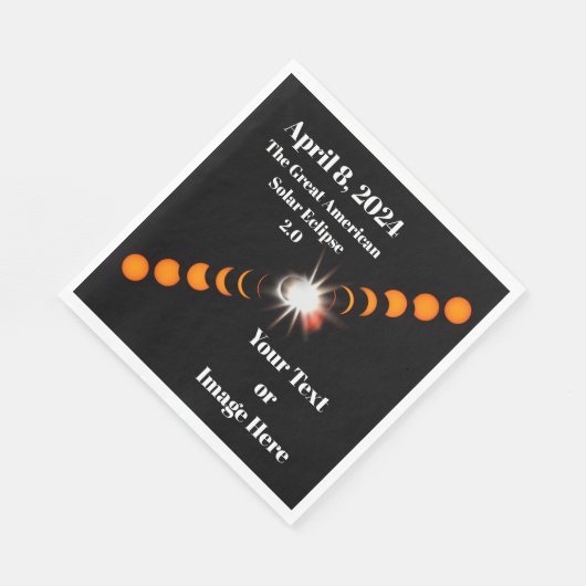 Serviette En Papier Éclipse solaire totale 2024 (Coin)