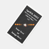 Serviette En Papier Éclipse solaire totale 2024 (Coin)