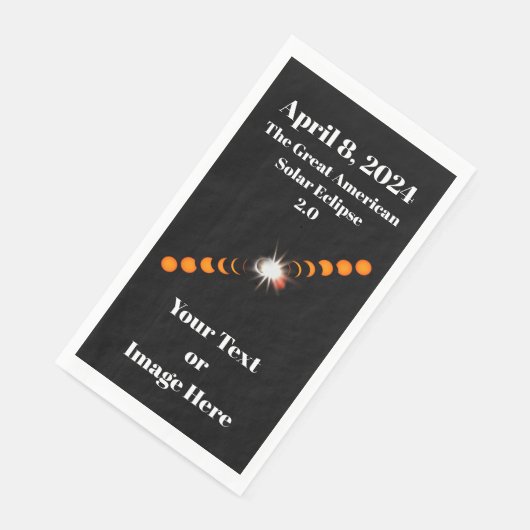 Serviette En Papier Éclipse solaire totale 2024 (Coin)