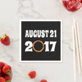 Serviette En Papier Éclipse solaire totale 21 août 2017 (En situation)