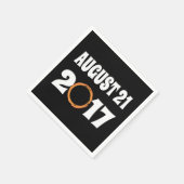 Serviette En Papier Éclipse solaire totale 21 août 2017 (Coin)