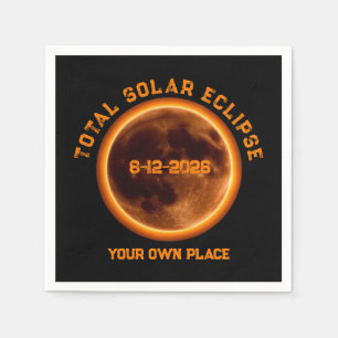 Serviette En Papier Éclipse solaire totale du 12 août 2026
