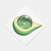 Serviette En Papier Eco Earth Avocado Globe Planète durable (Coin)