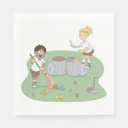 Serviette En Papier Eco-Friendly Kids Cleaning Camping Recyclage (Devant)