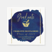 Serviette En Papier Ecole de Pharmacie Abstraite Bleue (Devant)