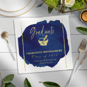 Serviette En Papier Ecole de Pharmacie Abstraite Bleue