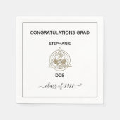 Serviette En Papier École dentaire moderne Caduceus Graduation Party (Devant)