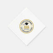 Serviette En Papier École Secondaire Réunion Classe De L'Année De Grad (Coin)